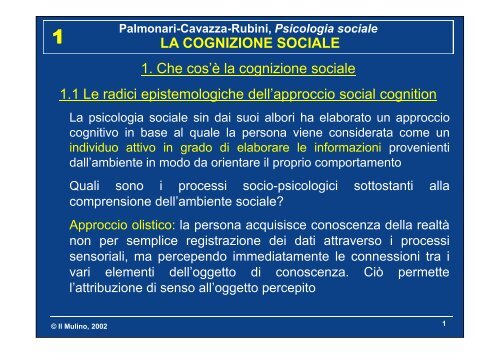 Palmonari-Cavazza-Rubini, Psicologia sociale LE ...