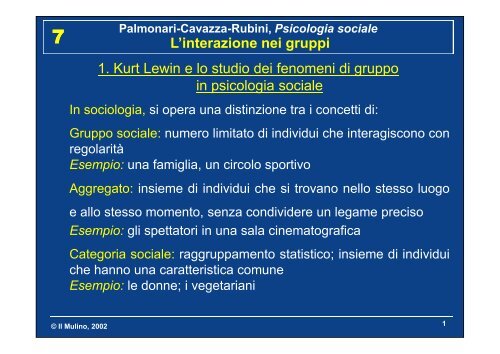 Palmonari-Cavazza-Rubini, Psicologia sociale LE ...