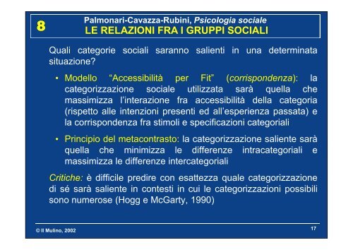 Palmonari-Cavazza-Rubini, Psicologia sociale LE ...