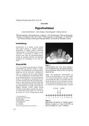 Kasuistikk: Hypofosfatasi - Pediatrisk Endokrinologi