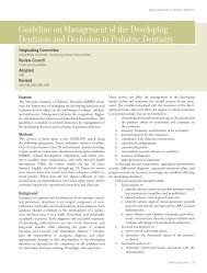 Guideline on Management of the Developing Dentition and ...