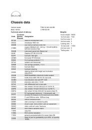 Chassis data - PK Trucks Holland