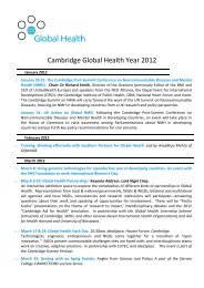 Cambridge Global Health Year 2012 - The Humanitarian Centre