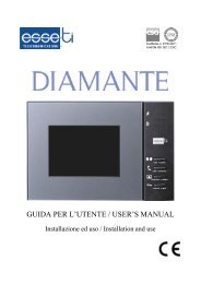 Manuale Videocitofono Diamante - Esse-ti Telecomunicazioni