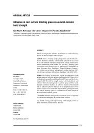 Influence of cast surface finishing process on metal-ceramic bond ...