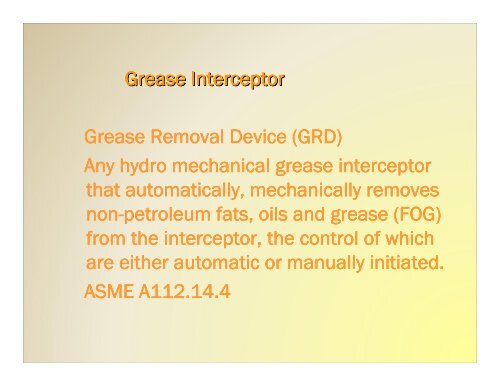 Grease Interceptors