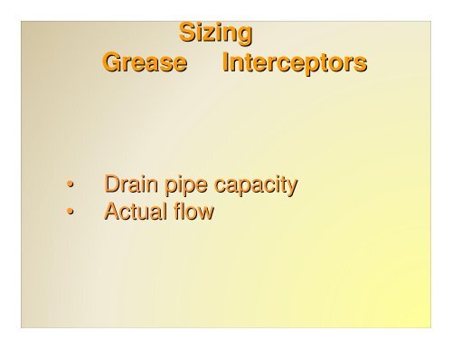Grease Interceptors
