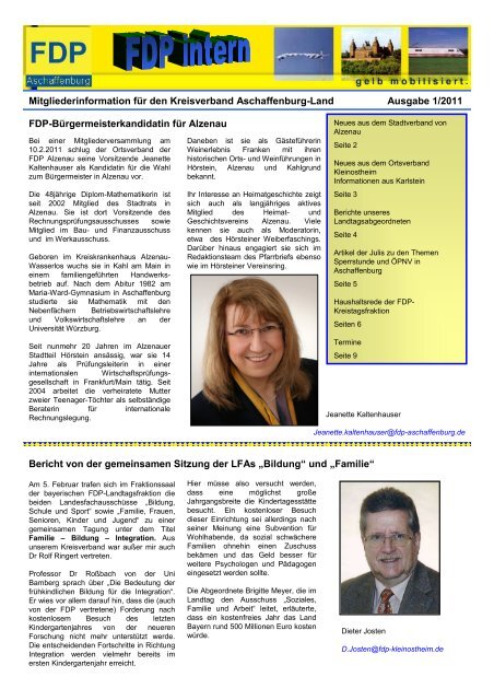 Ausgabe 1/2011 - FDP Kreisverband Aschaffenburg Land