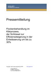 Pressemitteilung - aquen aqua-engineering Gmbh