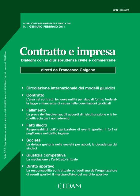 I contratti associativi a dodici anni dalla riforma del diritto - MARASA'  G.