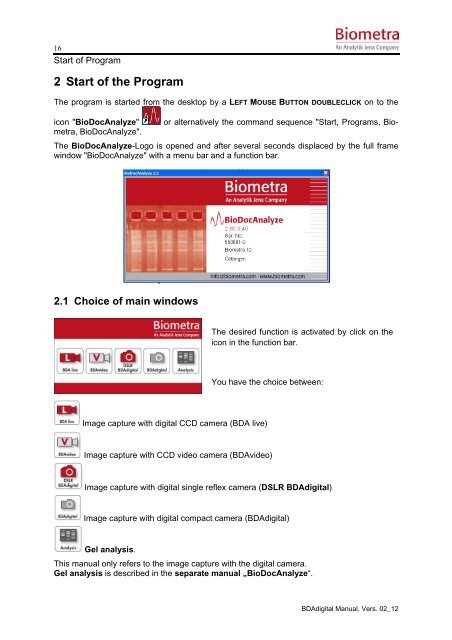 BioDocAnalyze (BDA) digital - Biometra