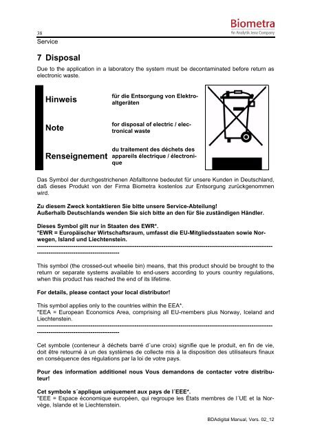 BioDocAnalyze (BDA) digital - Biometra