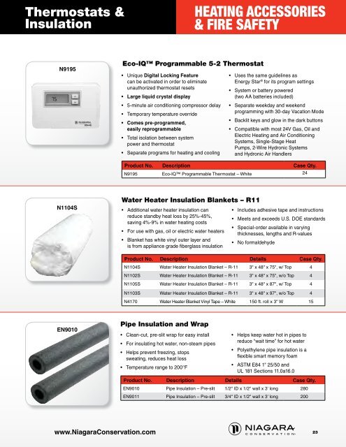 Weatherization and Energy Conservation Catalog - Niagara ...