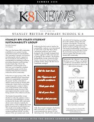 our Summer, 2009 Newsletter - Stanley British Primary School