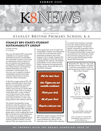 our Summer, 2009 Newsletter - Stanley British Primary School