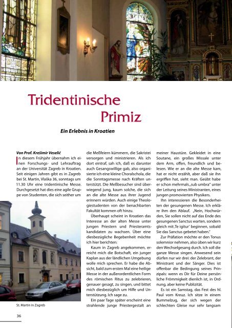 Tridentinische Primiz - Pro Missa Tridentina