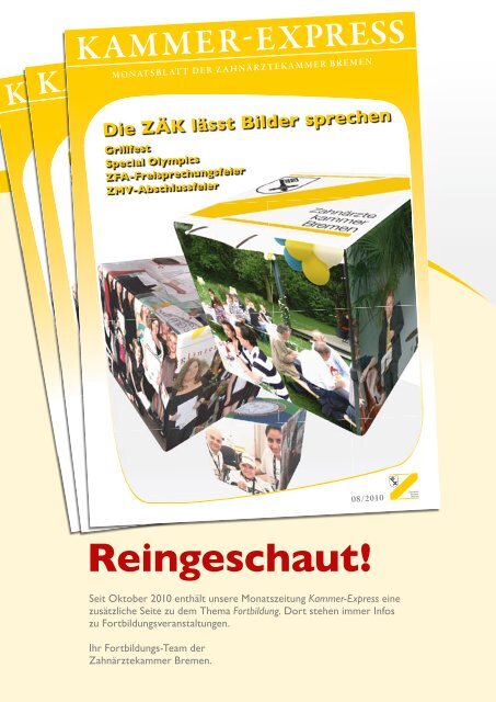 Die ZÄK lässt Bilder sprechen - Zahnärztekammer Bremen