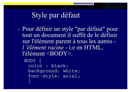 SLIDES XML - Accueil