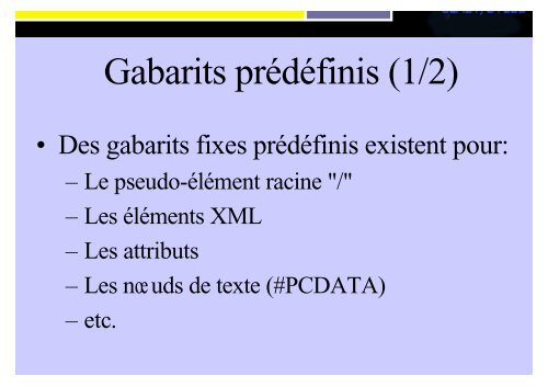 SLIDES XML - Accueil