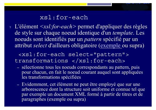 SLIDES XML - Accueil