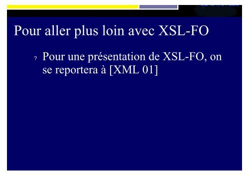 SLIDES XML - Accueil