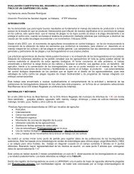 evaluación cuantitativa del desarrollo de las poblaciones de ...