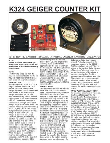 K324 NOTES.cdr - Oatley Electronics