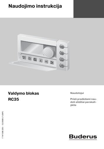 Valdymo blokas RC35 - Buderus