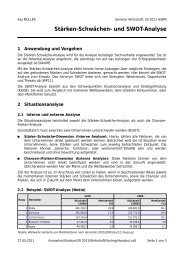 StÃ¤rken-SchwÃ¤chen- und SWOT-Analyse - Jarass