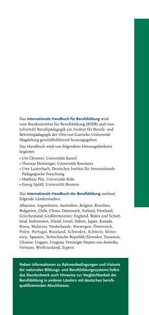 Internationales Handbuch der Berufsbildung