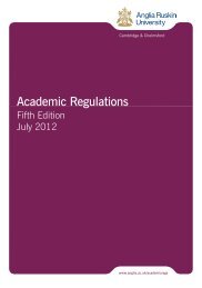 Academic Regulations - Fifth Edition (July 2012) - Anglia Ruskin ...