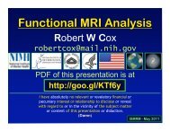 Functional MRI Analysis - the AFNI/NIfTI Server