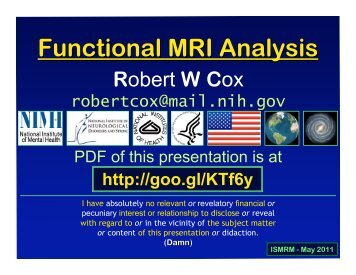 Functional MRI Analysis - the AFNI/NIfTI Server