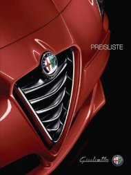 PREISLISTE Alfa Romeo Giulietta