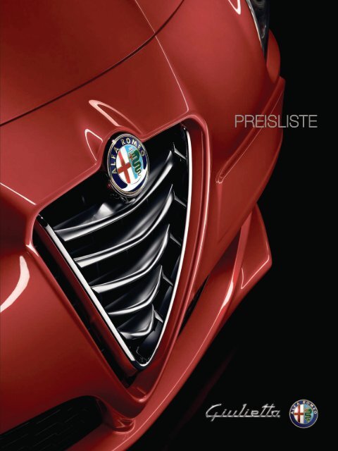 PREISLISTE Alfa Romeo Giulietta