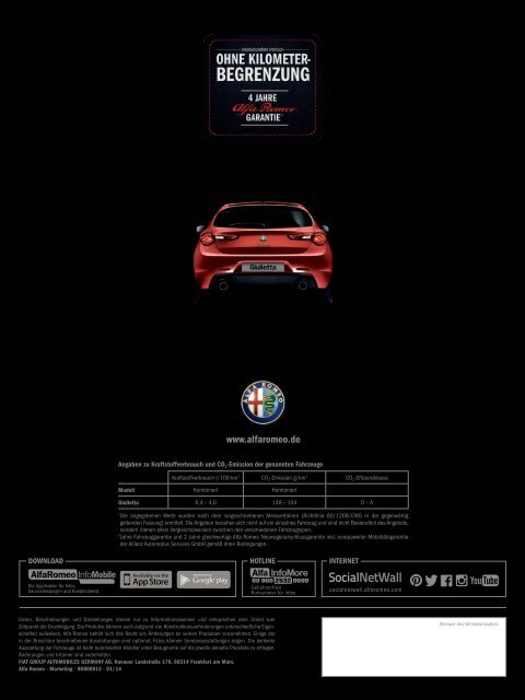 PREISLISTE Alfa Romeo Giulietta