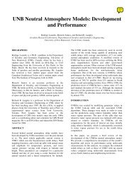 UNB Neutral Atmosphere Models - University of New Brunswick