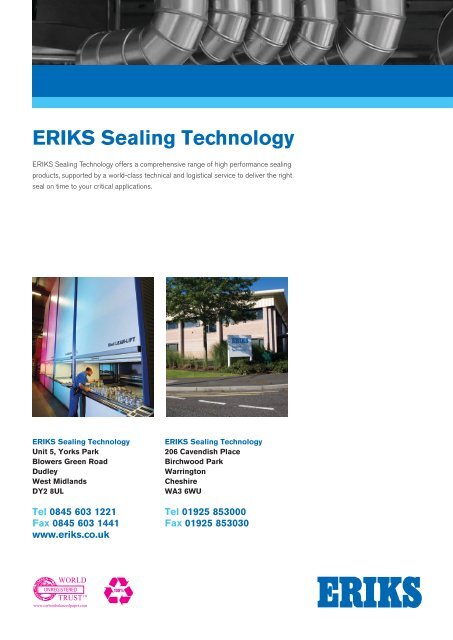 ERIKS Sealing Technology - Eriks UK