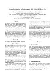 System Implications in Designing a 60 GHz WLAN RF Front-End