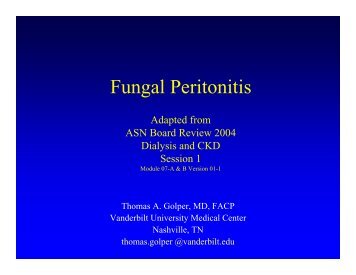 Fungal Peritonitis - Medscape