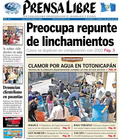CLAMOR POR AGUA EN TOTONICAPÃN - Prensa Libre