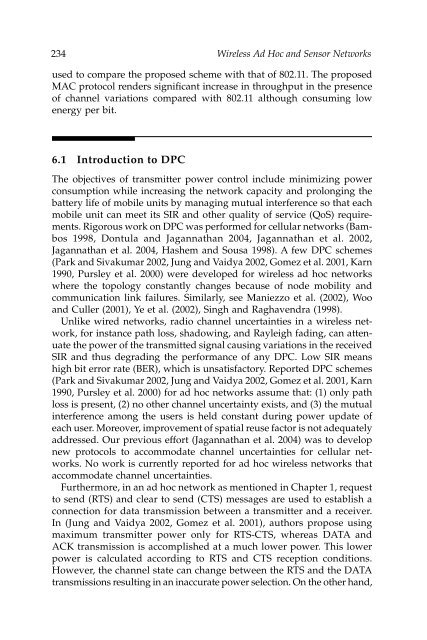 Wireless Ad Hoc and Sensor Networks