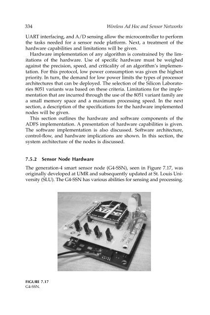 Wireless Ad Hoc and Sensor Networks