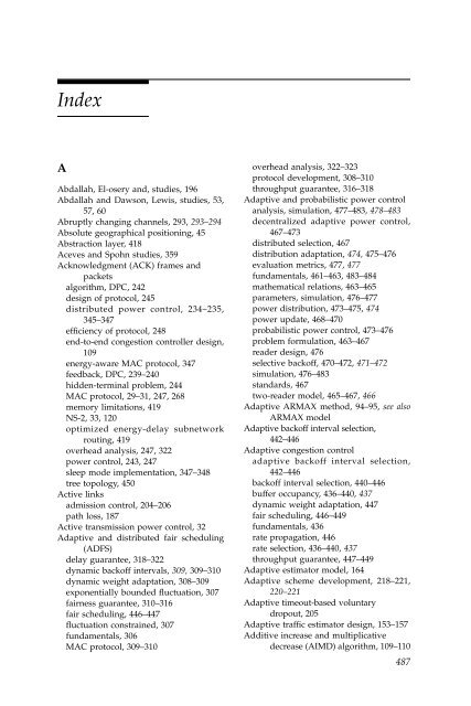 Wireless Ad Hoc and Sensor Networks