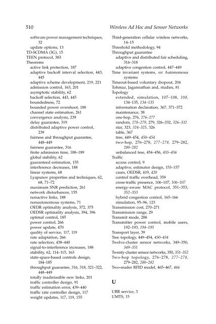 Wireless Ad Hoc and Sensor Networks