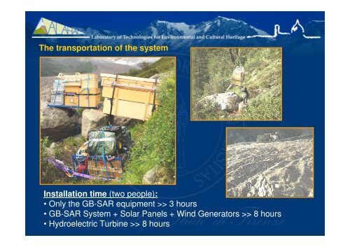 GB-SAR measurements at Belvedere Glacier