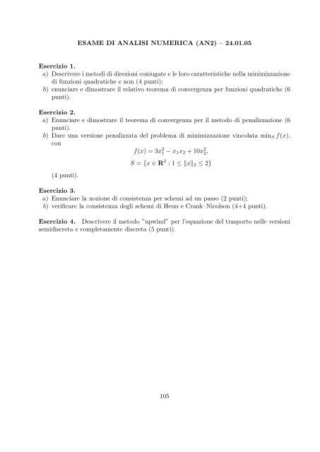 Esercizi svolti di esame ed esonero - Dipartimento di Matematica