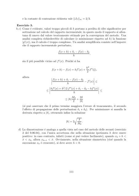 Esercizi svolti di esame ed esonero - Dipartimento di Matematica