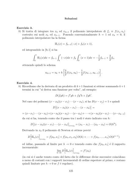 Esercizi svolti di esame ed esonero - Dipartimento di Matematica