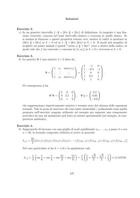 Esercizi svolti di esame ed esonero - Dipartimento di Matematica